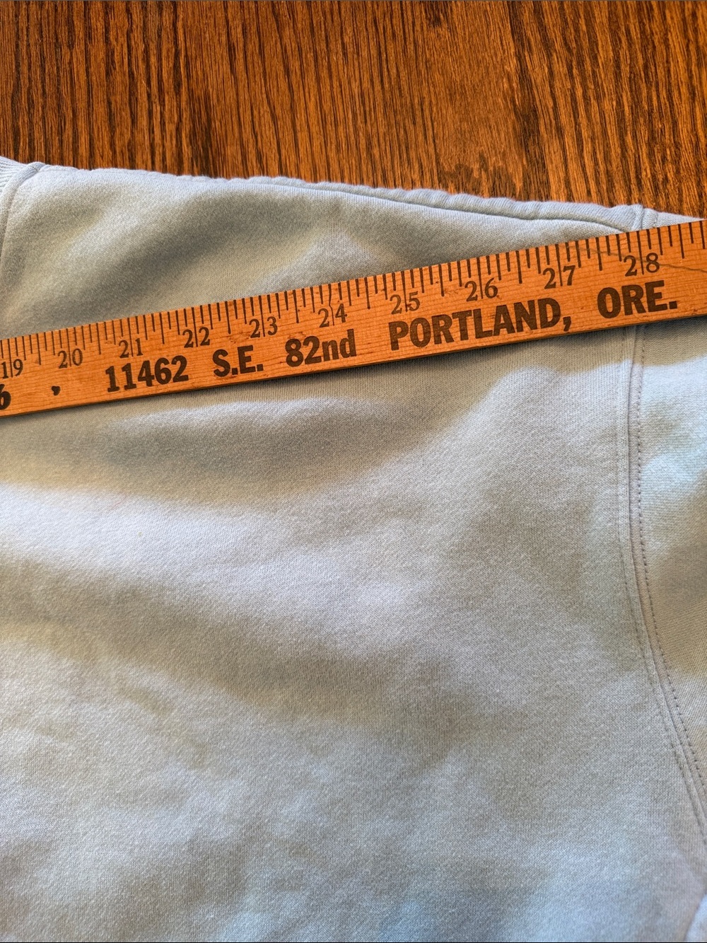 Oversized Washed Blue Crewneck Sweatshirt Soft Boxy Cozy Lounge M/L - Picture 6 of 10